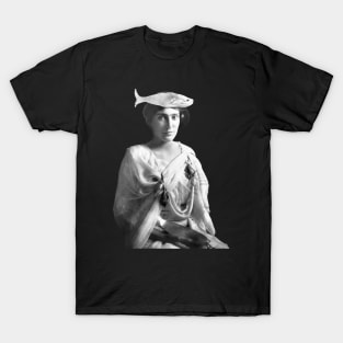 Classy Woman Wearing A Fish Hat - 1914 T-Shirt